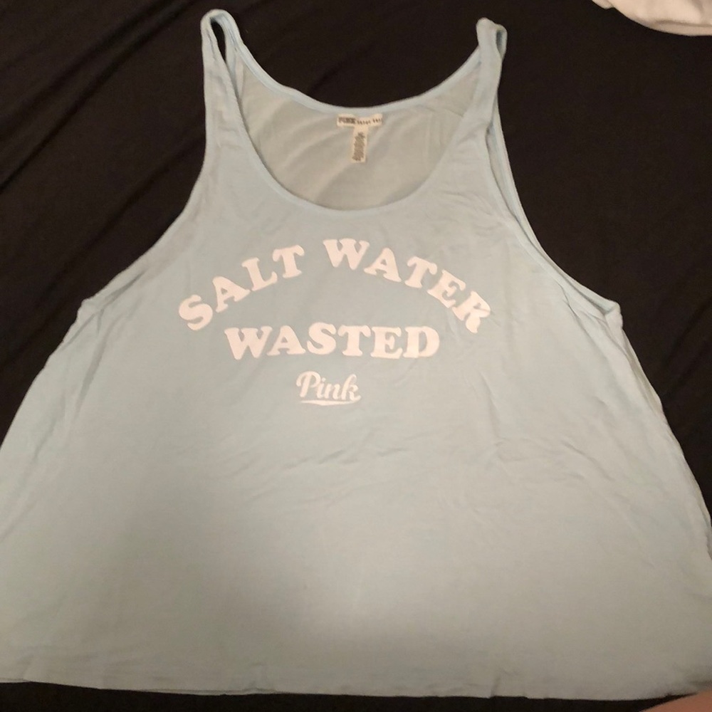 Vs pink Salt water wasted light blue tank